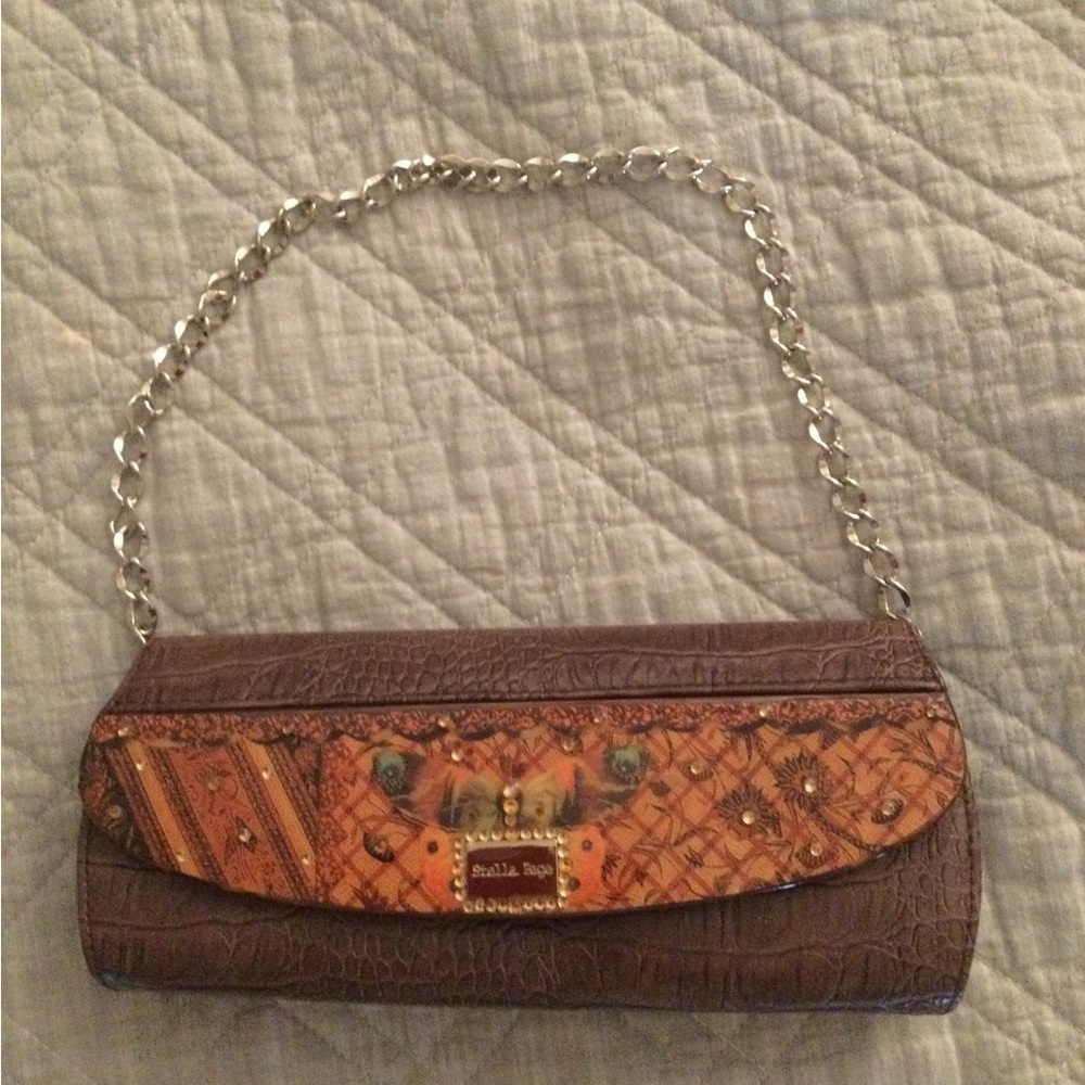 Vintage Stella Page Limited Edition Clutch Evening Purse Butterfly/Floral Bag.